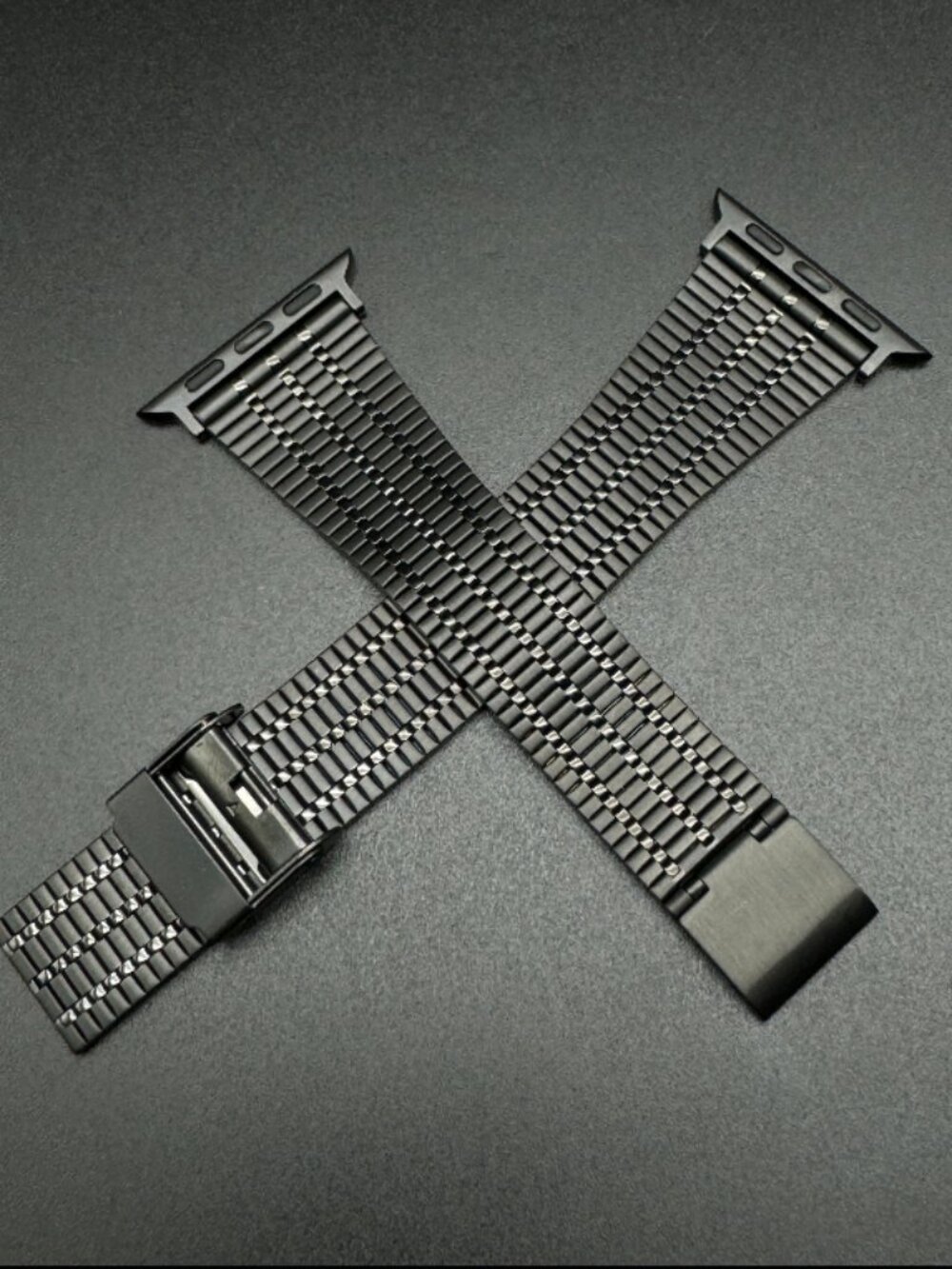 Apple Style Replacement Expansion Steel Bracelet (Black)